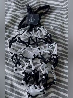 Strong Woven Knot Mesh Hair Net - Black & White